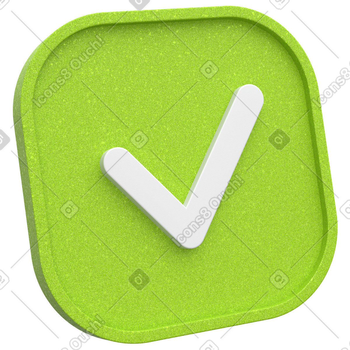 Illustration Coche en plastique vert dans le style 3D Enterprise à télécharger aux formats PNG, SVG