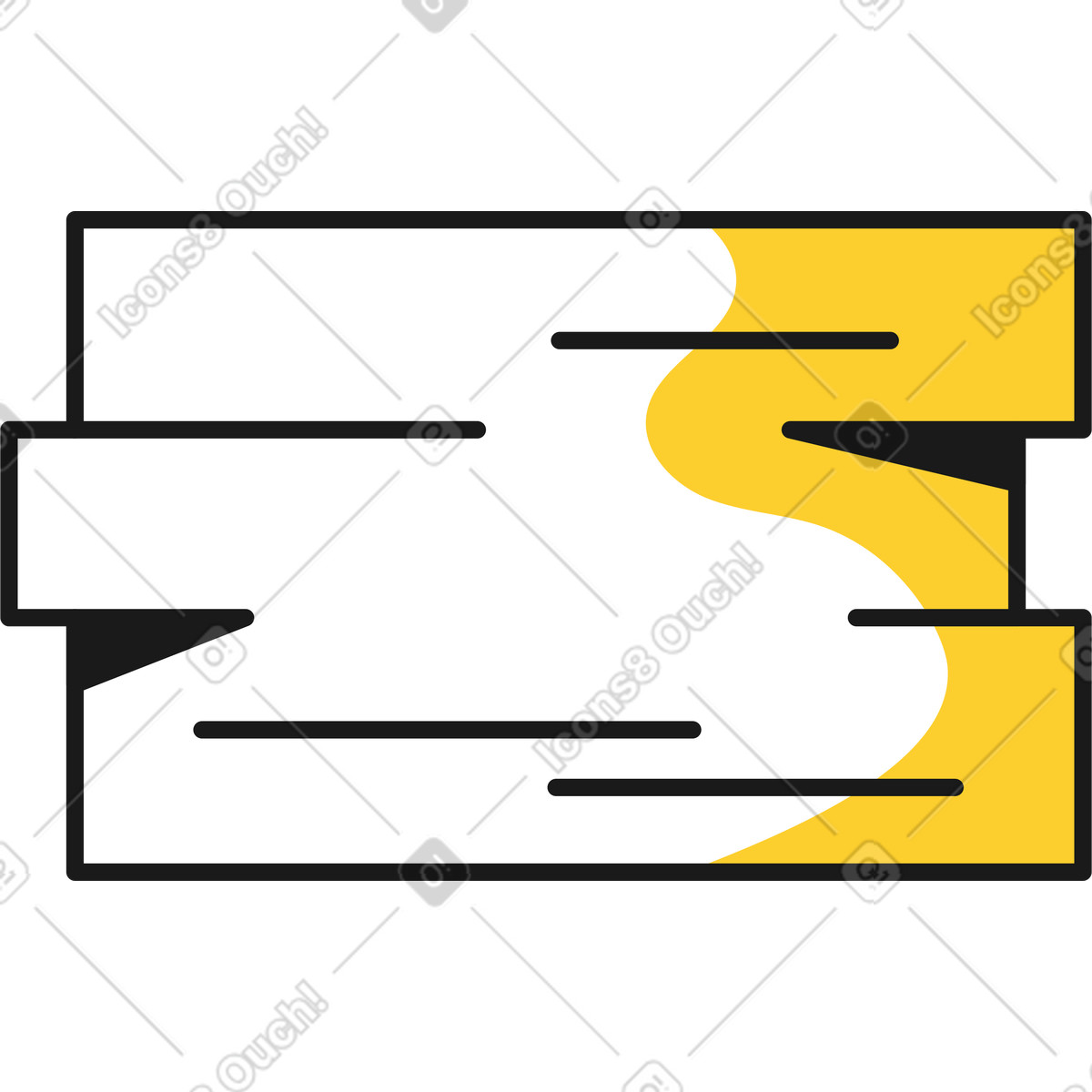 Stapel von notizen-Illustration im Taxi-Stil als Download in PNG, SVG