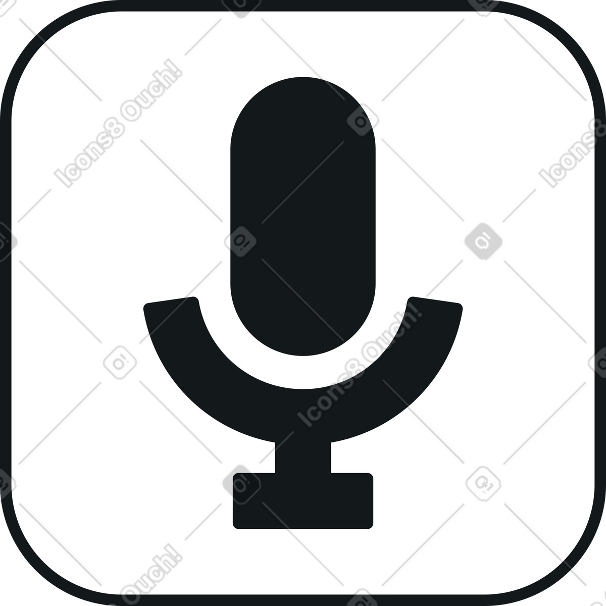 Mikrofon-symbol-Illustration im Midnight-Stil als Download in PNG, SVG
