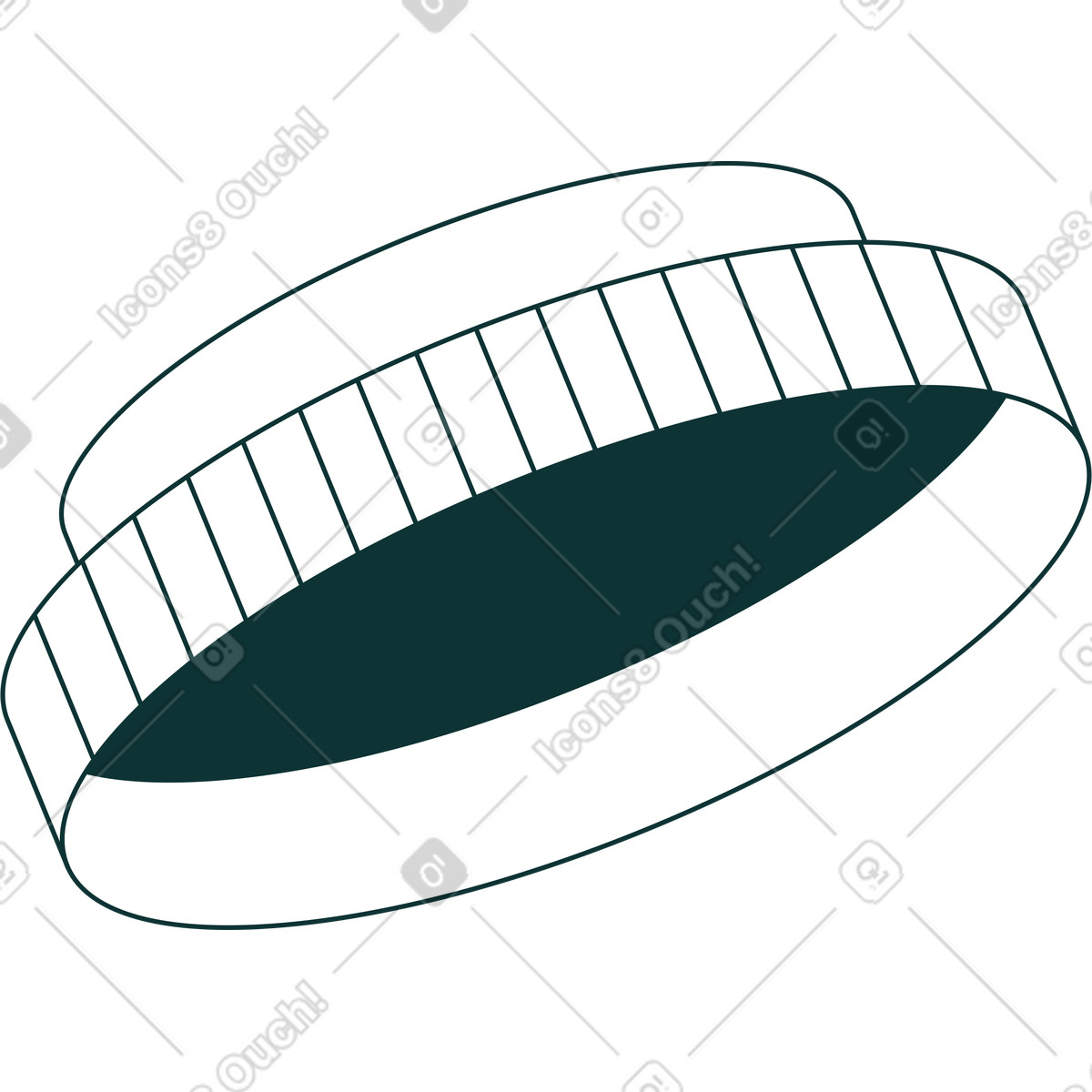 Pill bottle cap illustration in Florid style download in PNG, SVG