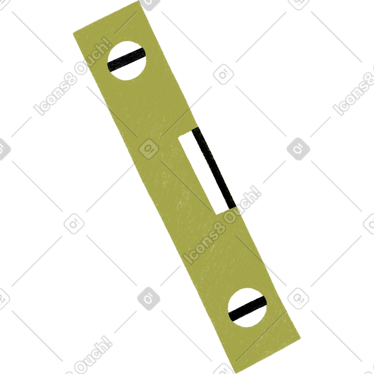 Grüne wasserwaage-Illustration im Tutti-Stil als Download in PNG, SVG