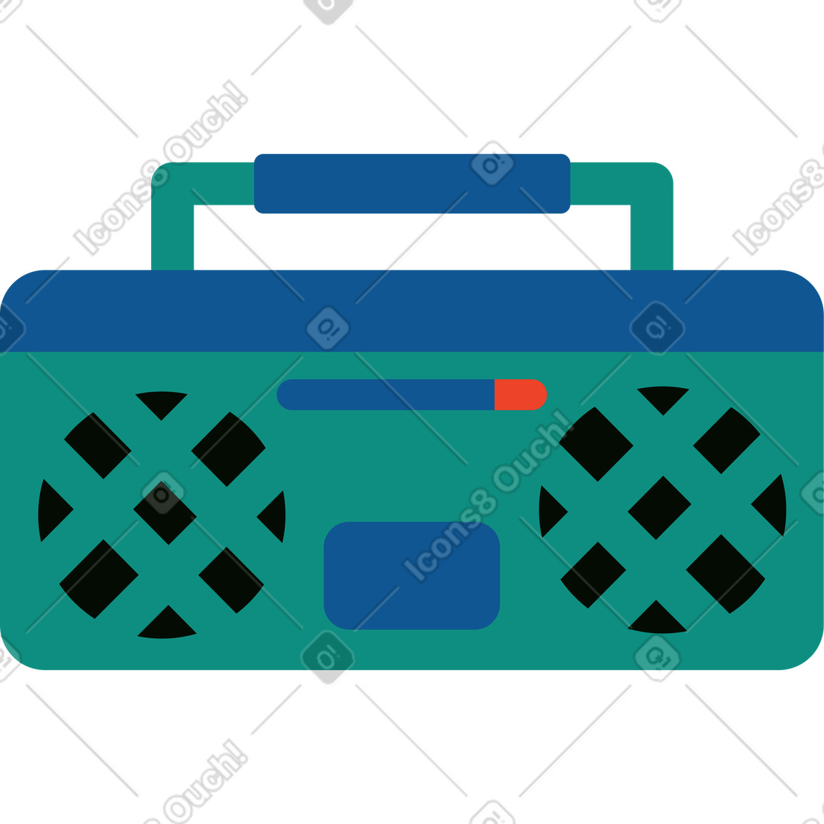 Boombox-Illustration im Polar-Stil als Download in PNG, SVG