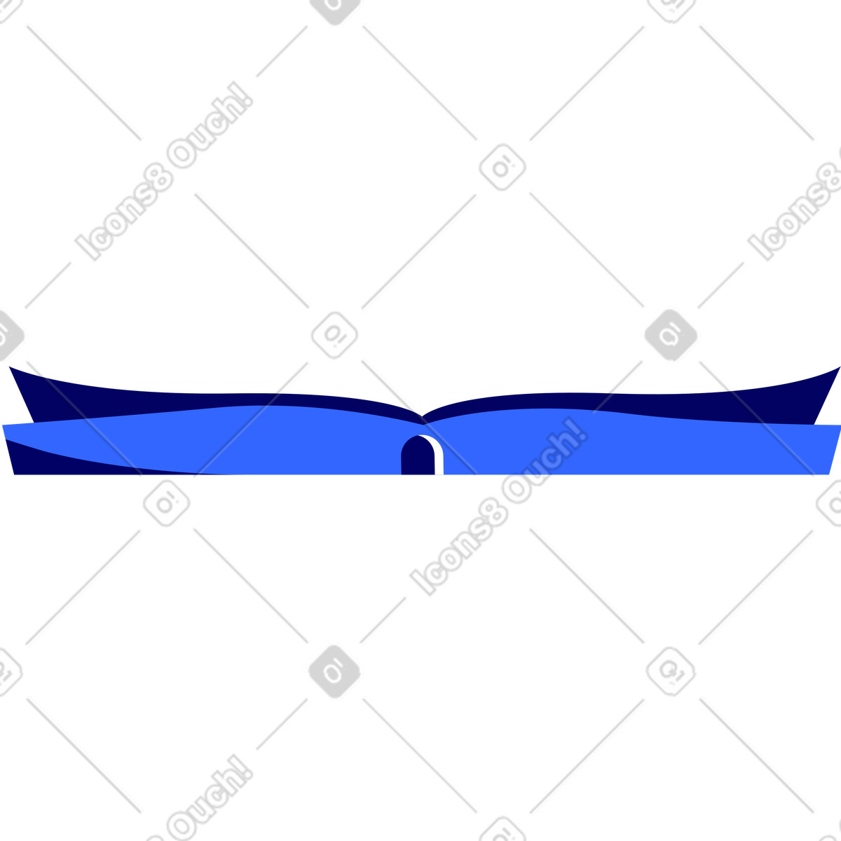Ilustración Libro abierto de par en estilo Lounge a descargar PNG y SVG