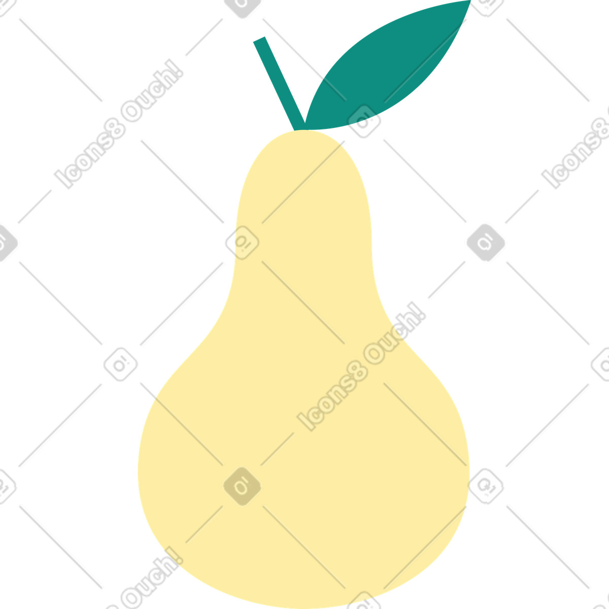 下载 Polar 风格的 梨 插画，支持 PNG、SVG 格式