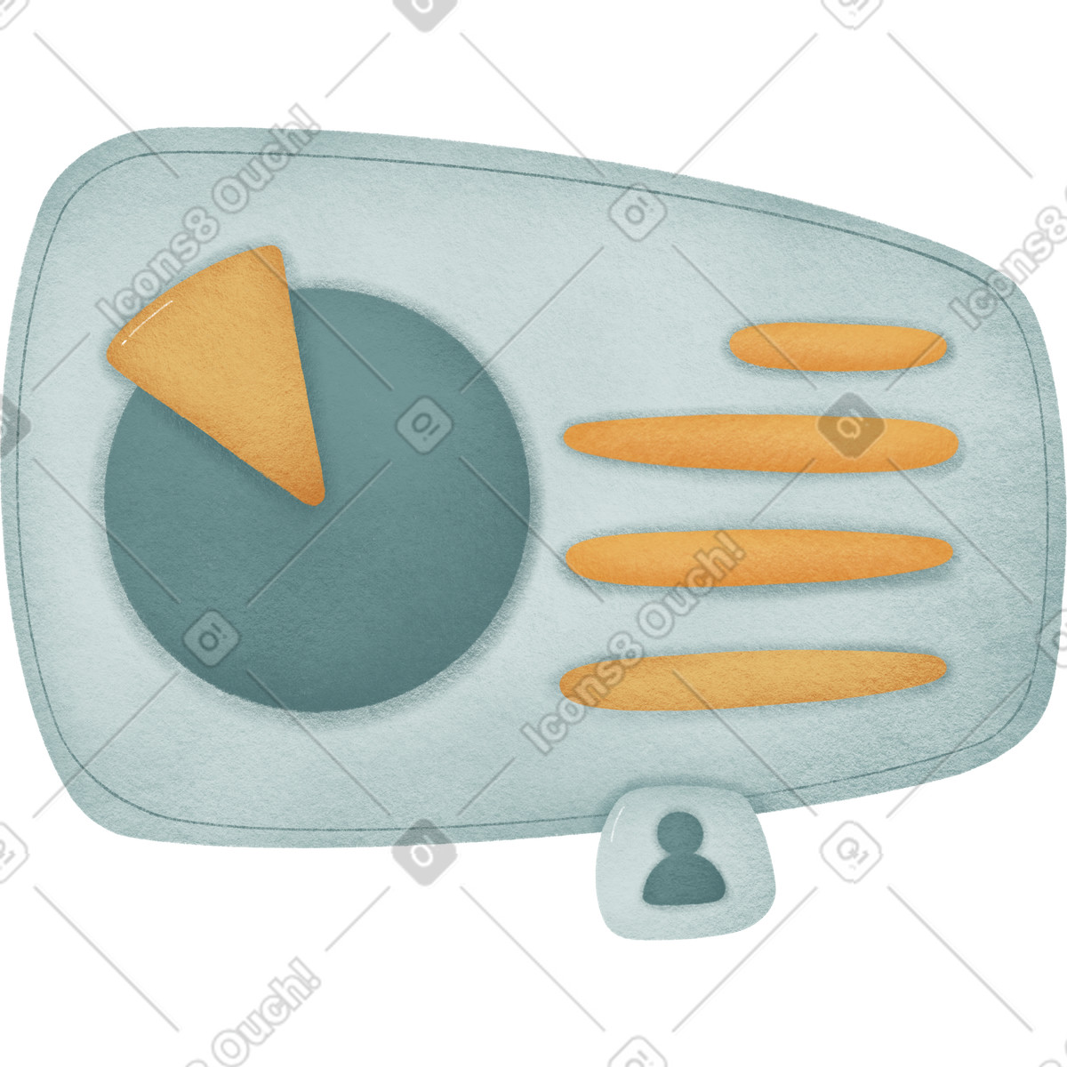 Statistica illustrazione in stile Woolly scarica in PNG, SVG