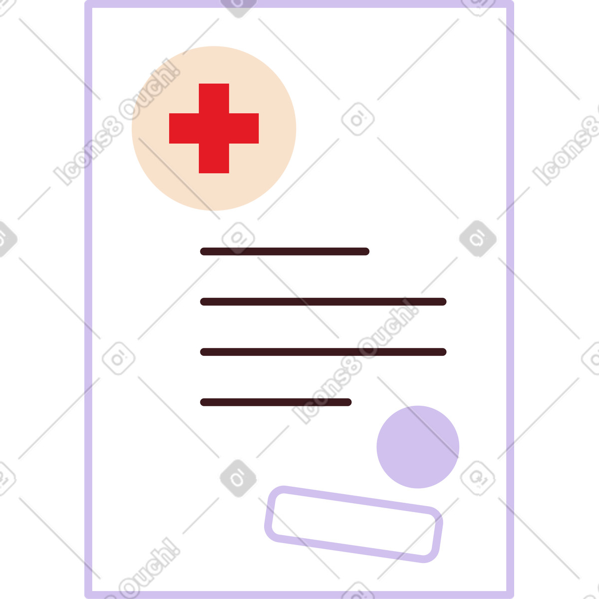 Folks スタイルの 処方箋 のイラストをPNG、SVG形式でダウンロード