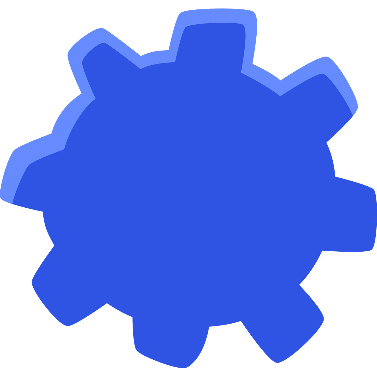 Illustration Blue gear dans le style Bouncy à télécharger aux formats PNG, SVG