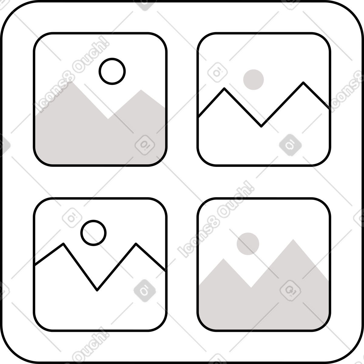Creating images with generative ai illustration in Shade style download in PNG, SVG