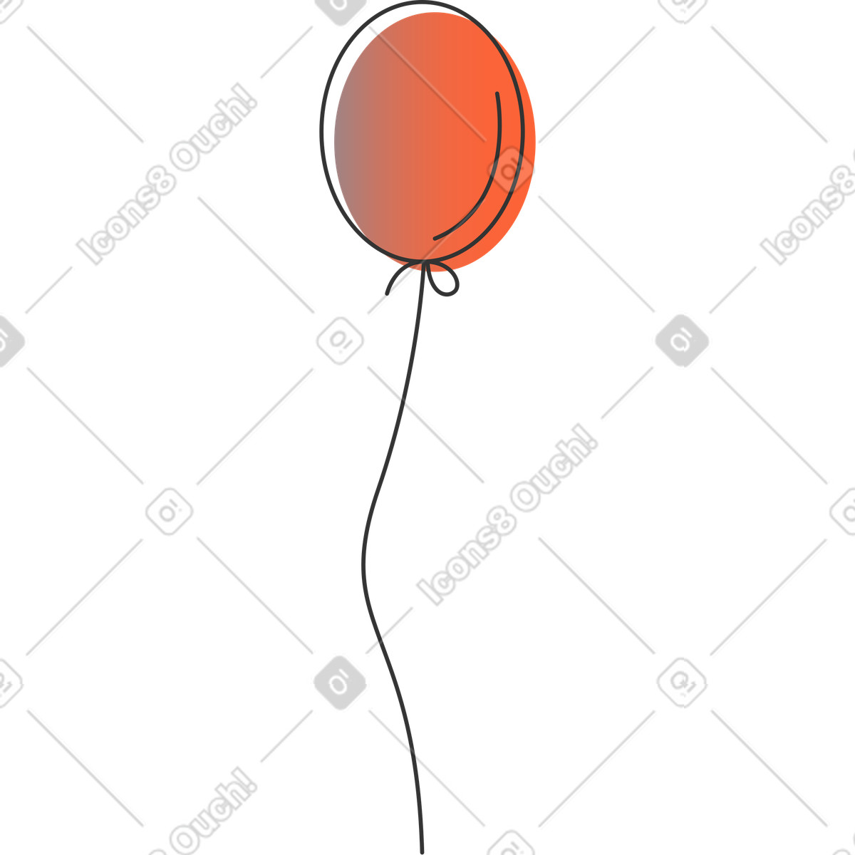 下载 Crayon 风格的 气球 插画，支持 PNG、SVG 格式