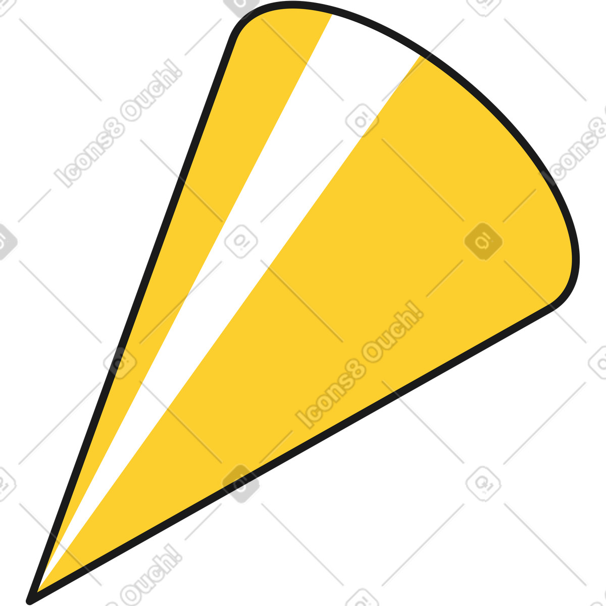 Cone illustration in Taxi style download in PNG, SVG