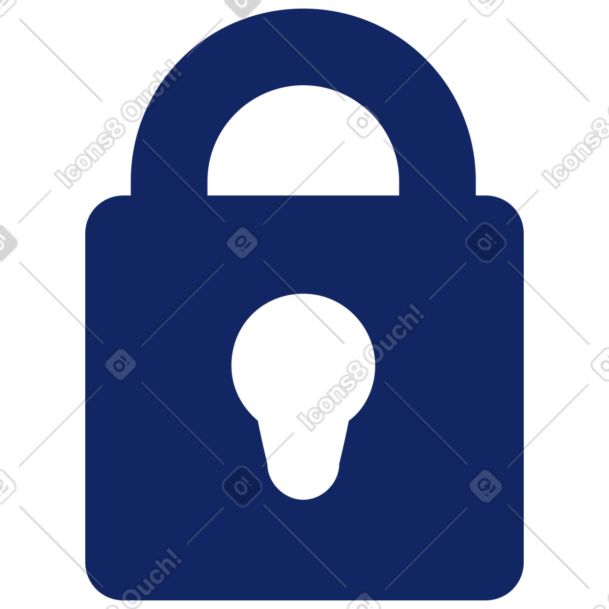 Ilustração de Ícone cadeado em no estilo Cyborg para baixar em PNG, SVG