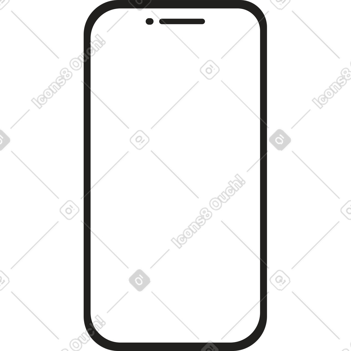 Großes telefon-Illustration im Dazzle-Stil als Download in PNG, SVG