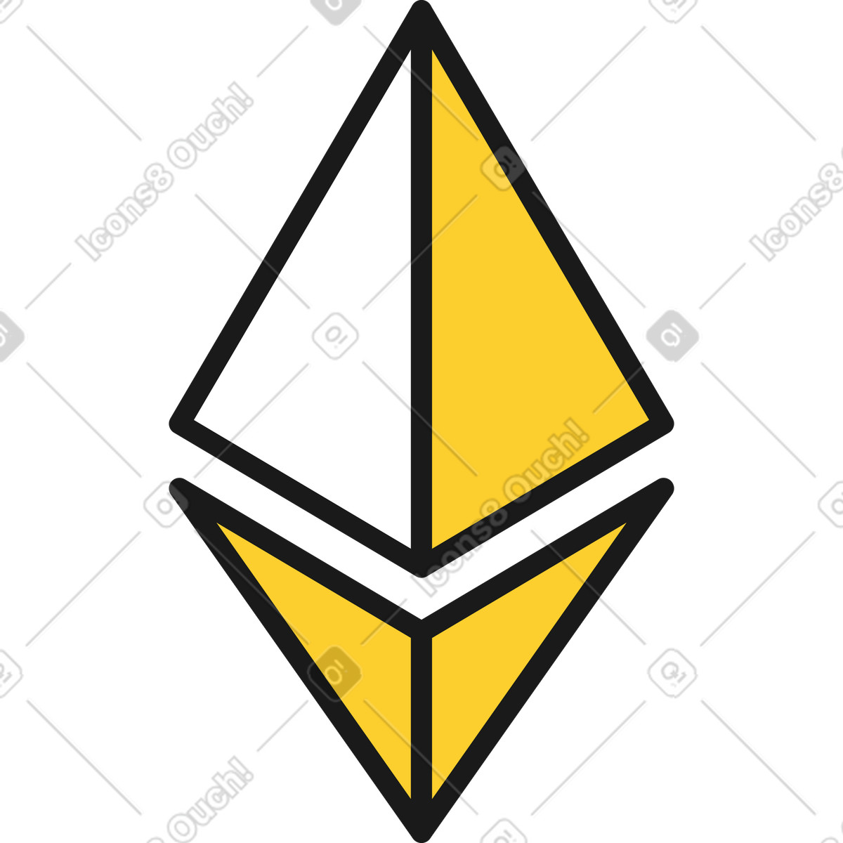 Illustration Petite icône ethereum dans le style Taxi à télécharger aux formats PNG, SVG