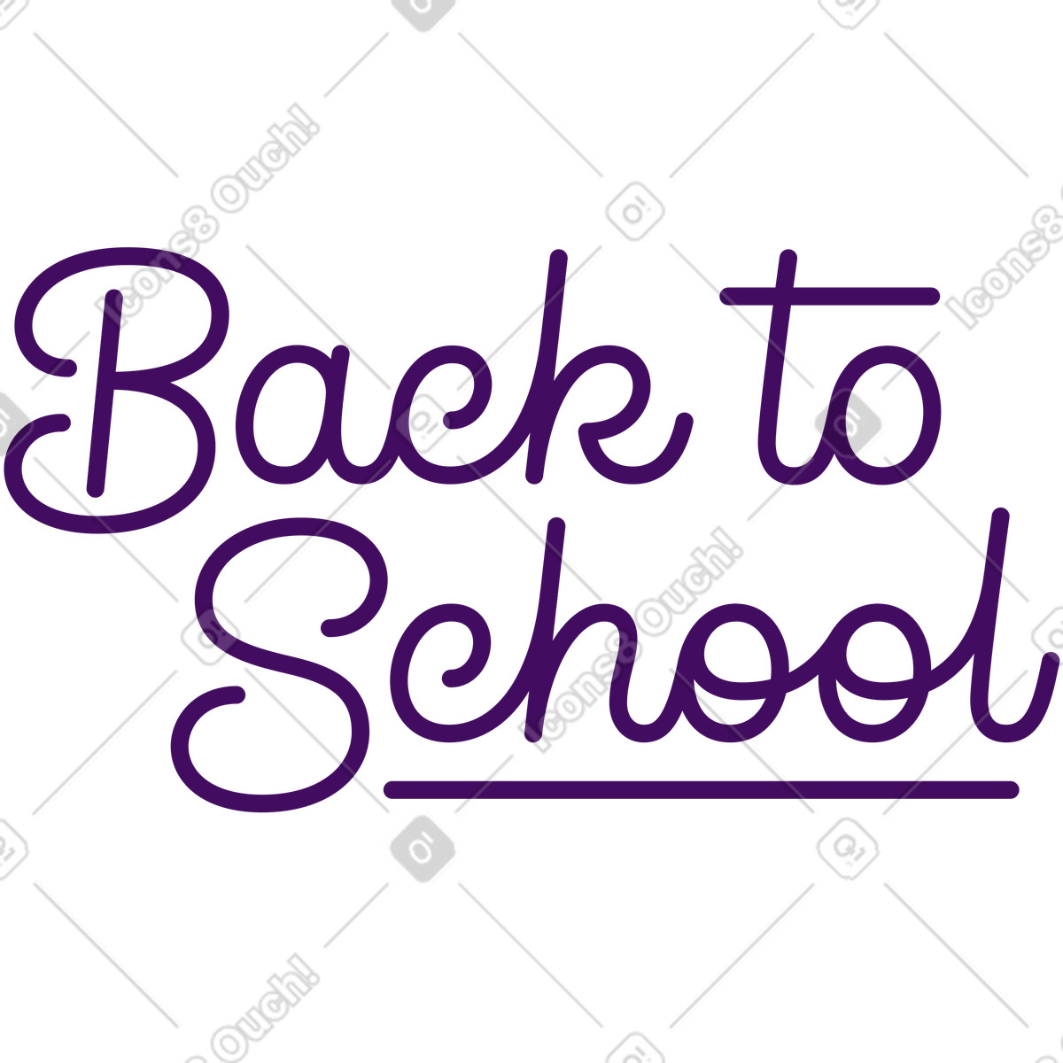 Lettering back to school text illustration in Simplistic style download in PNG, SVG