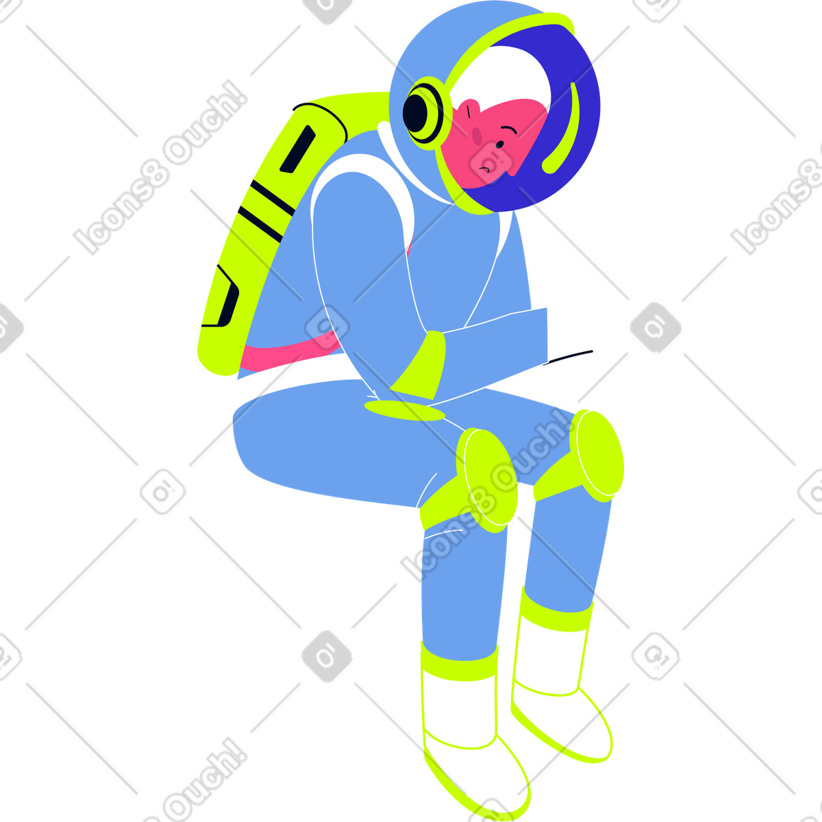 下载 Space 风格的 宇航员 插画，支持 PNG、SVG 格式