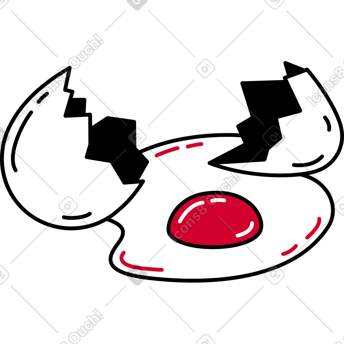 Broken egg illustration in PNG, SVG