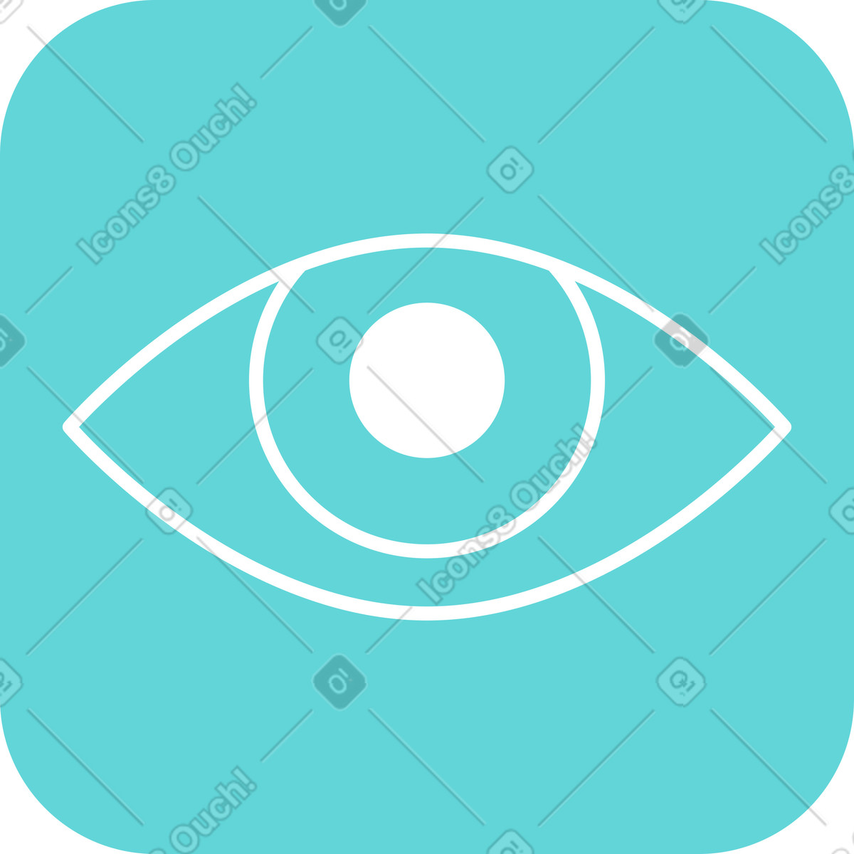 Eye icon illustration in Lucent style download in PNG, SVG