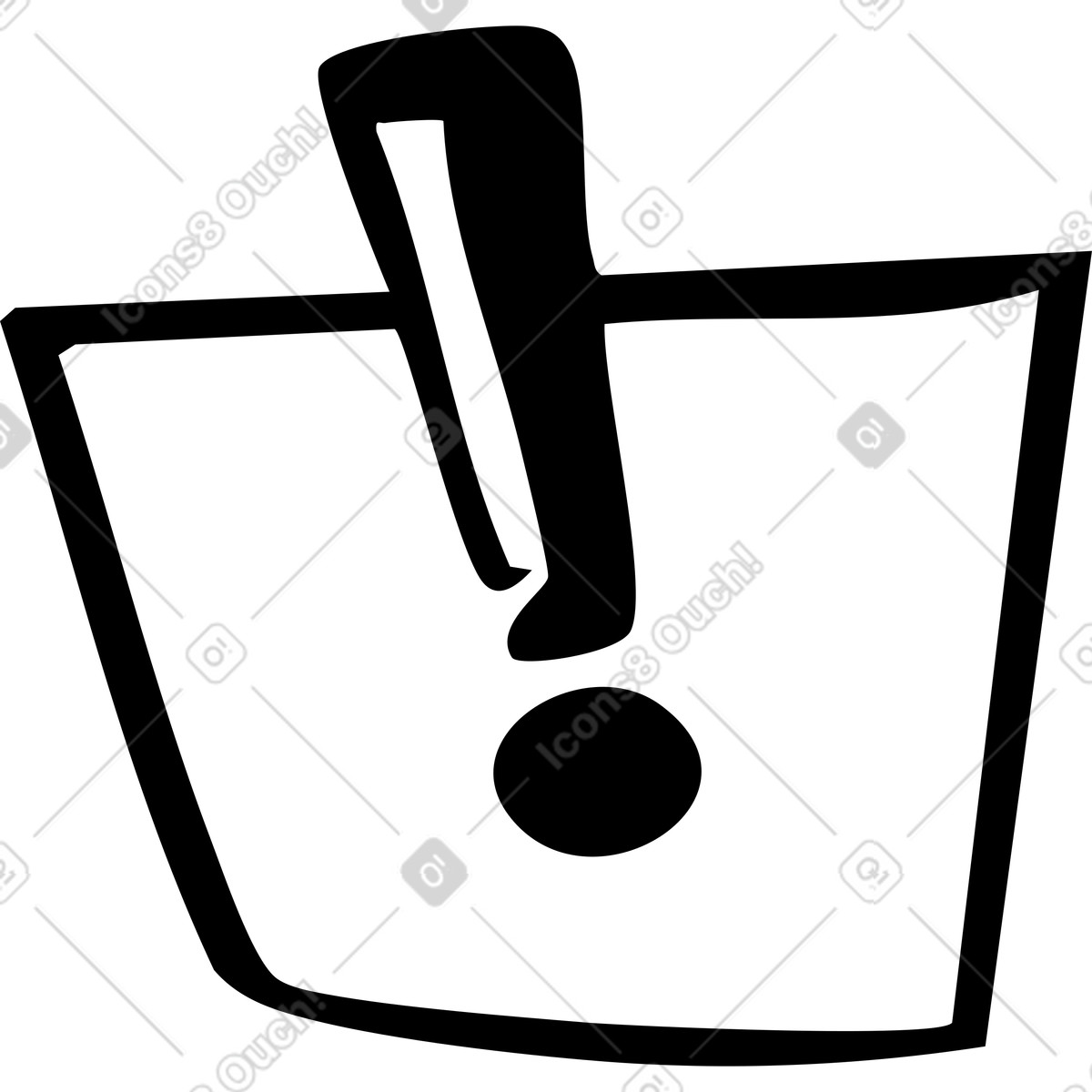 Ilustración Señal de advertencia en estilo Line a descargar en PNG y SVG