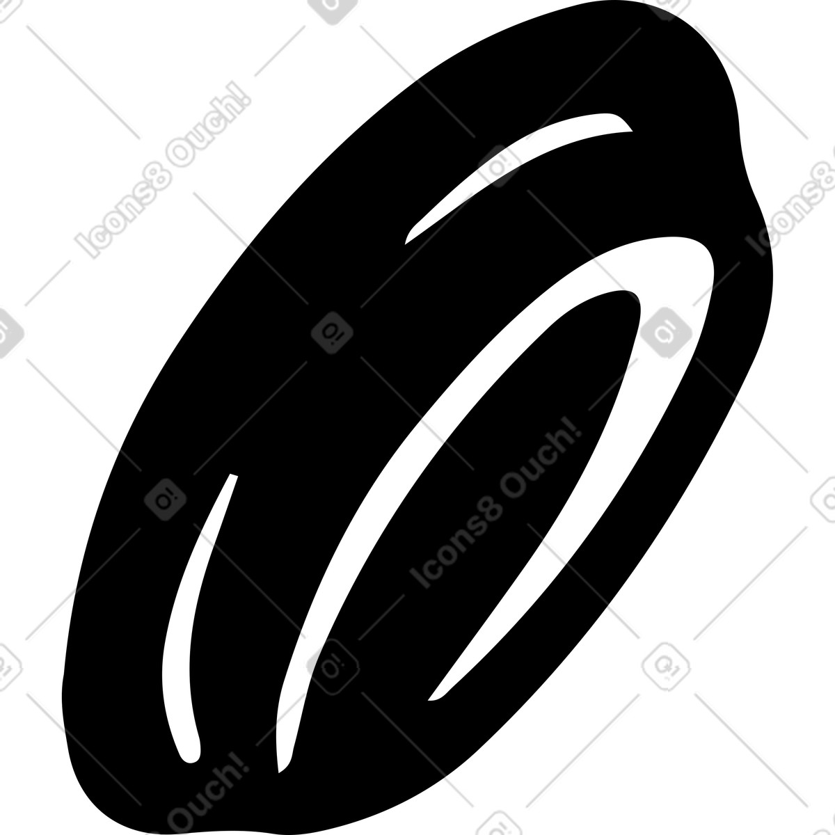 Coffee cup lid illustration in Line style download in PNG, SVG