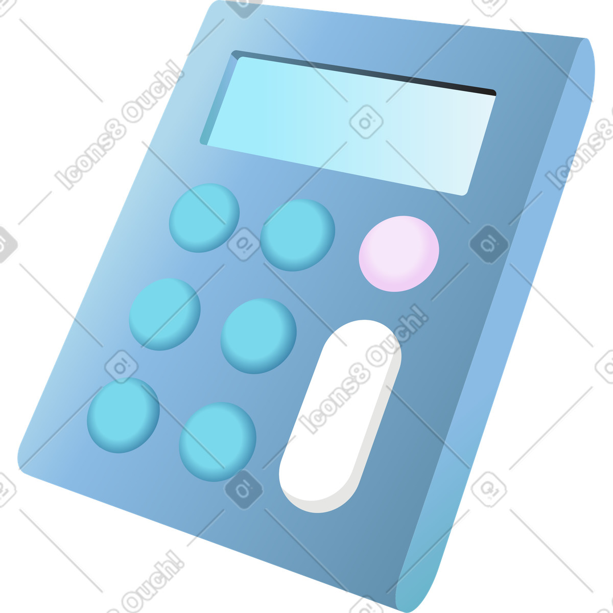 Taschenrechner-Illustration im Airy-Stil als Download in PNG, SVG