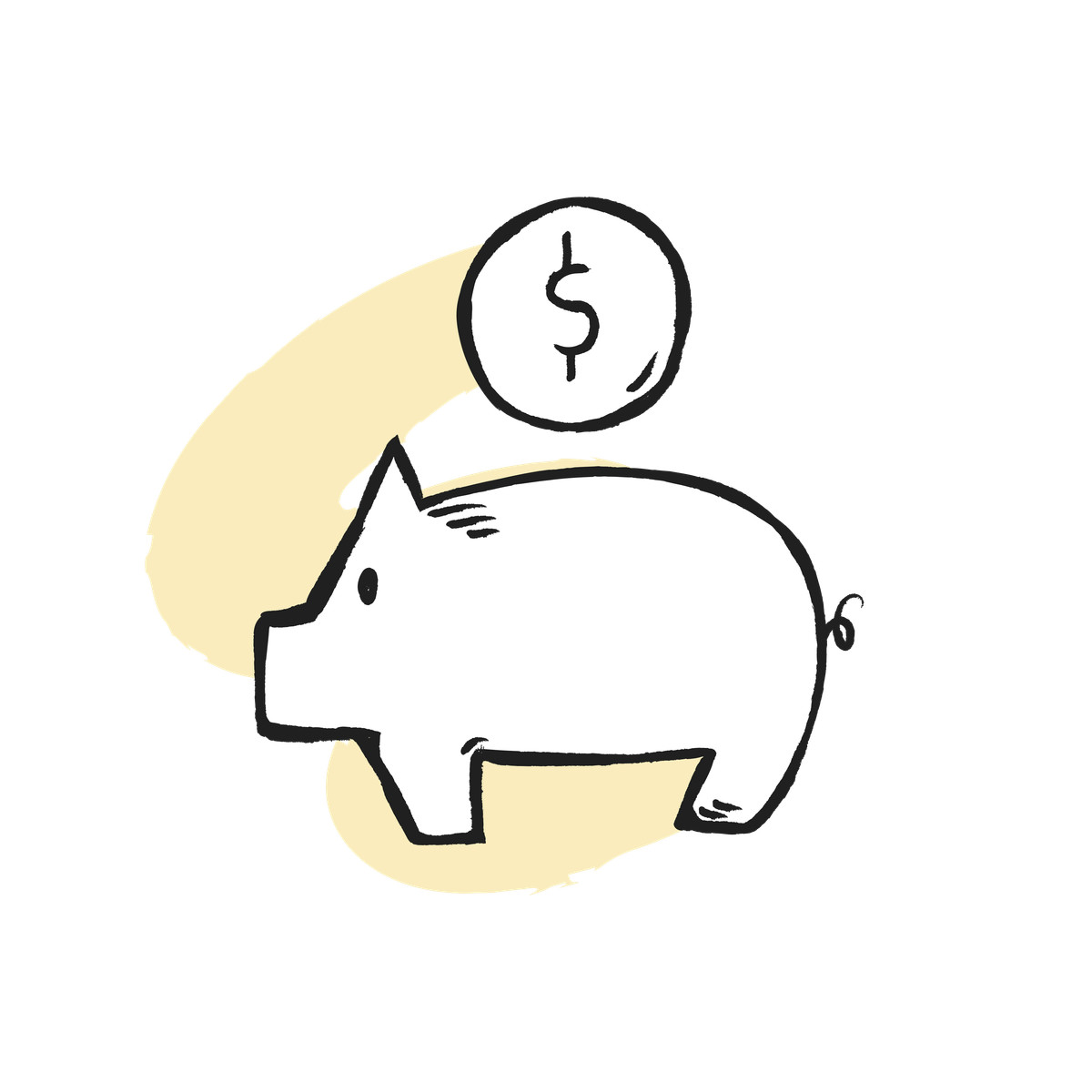 Ilustração de Piggy bank and coin, Money saving financial planning em no estilo Pixeltrue icons para baixar em PNG, SVG