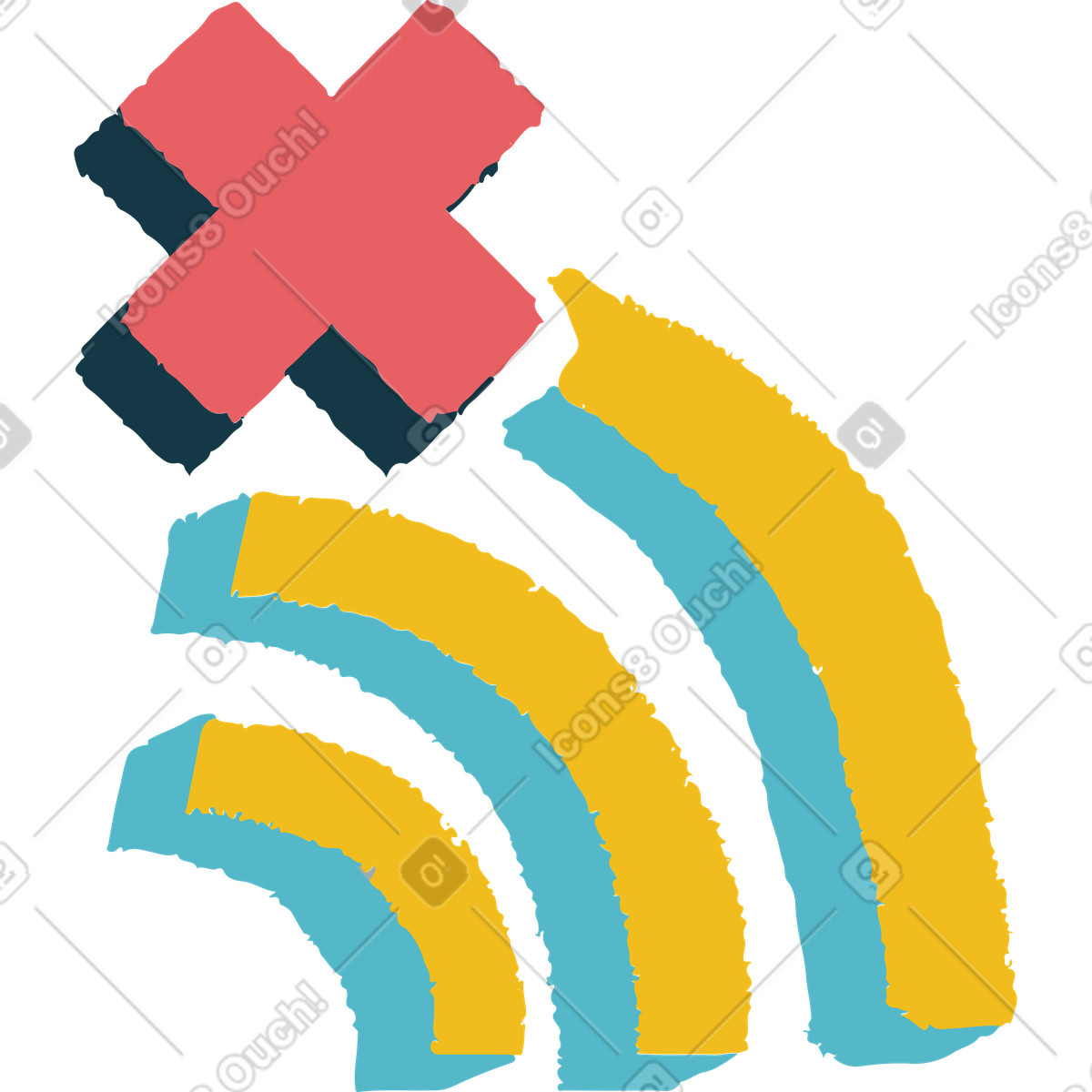 下载 Flamenco 风格的 没有wi-fi 插画，支持 PNG、SVG 格式