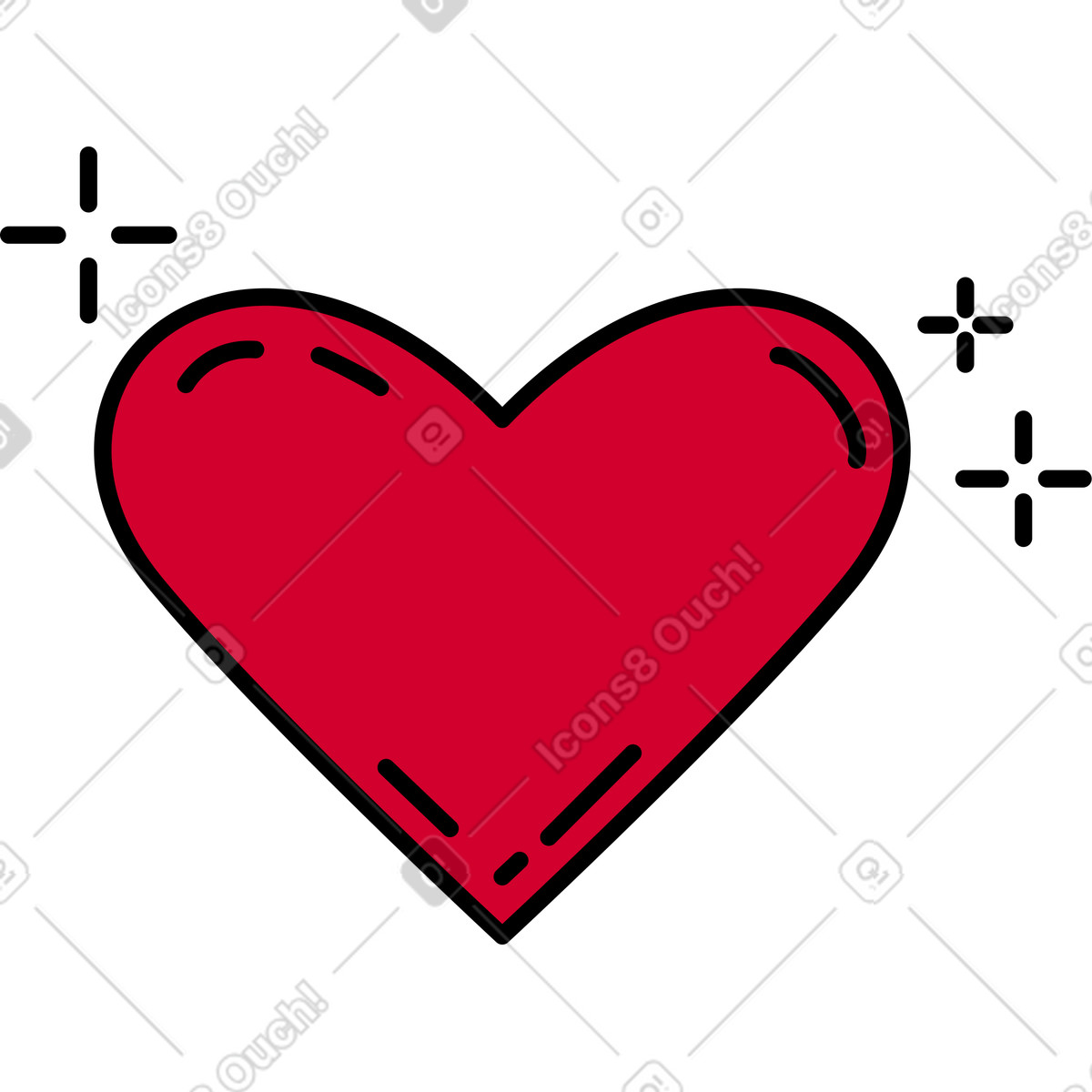 Ilustração de Coração em no estilo Ruby para baixar em PNG, SVG