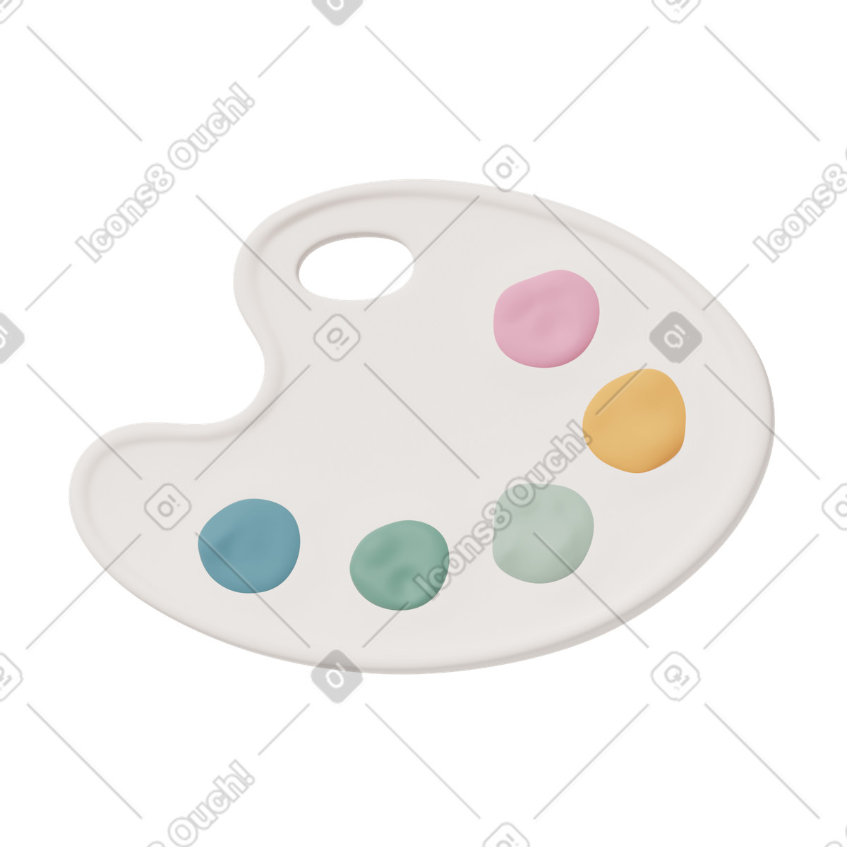 Color palette illustrazione in stile 3D Casual life scarica in PNG, SVG