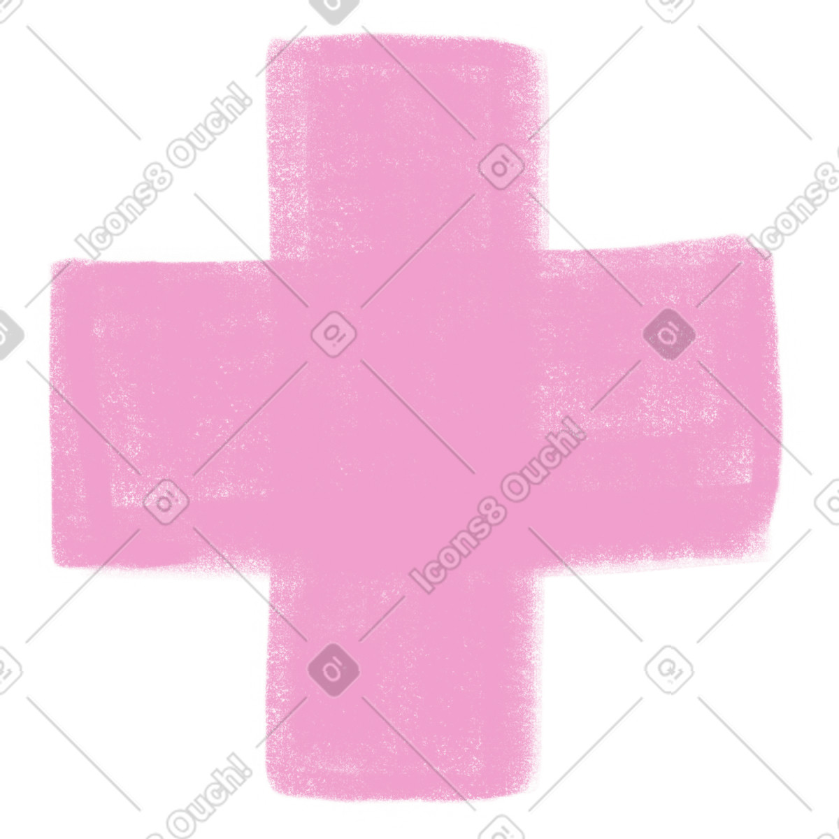 Croce rosa illustrazione in stile Company scarica in PNG, SVG
