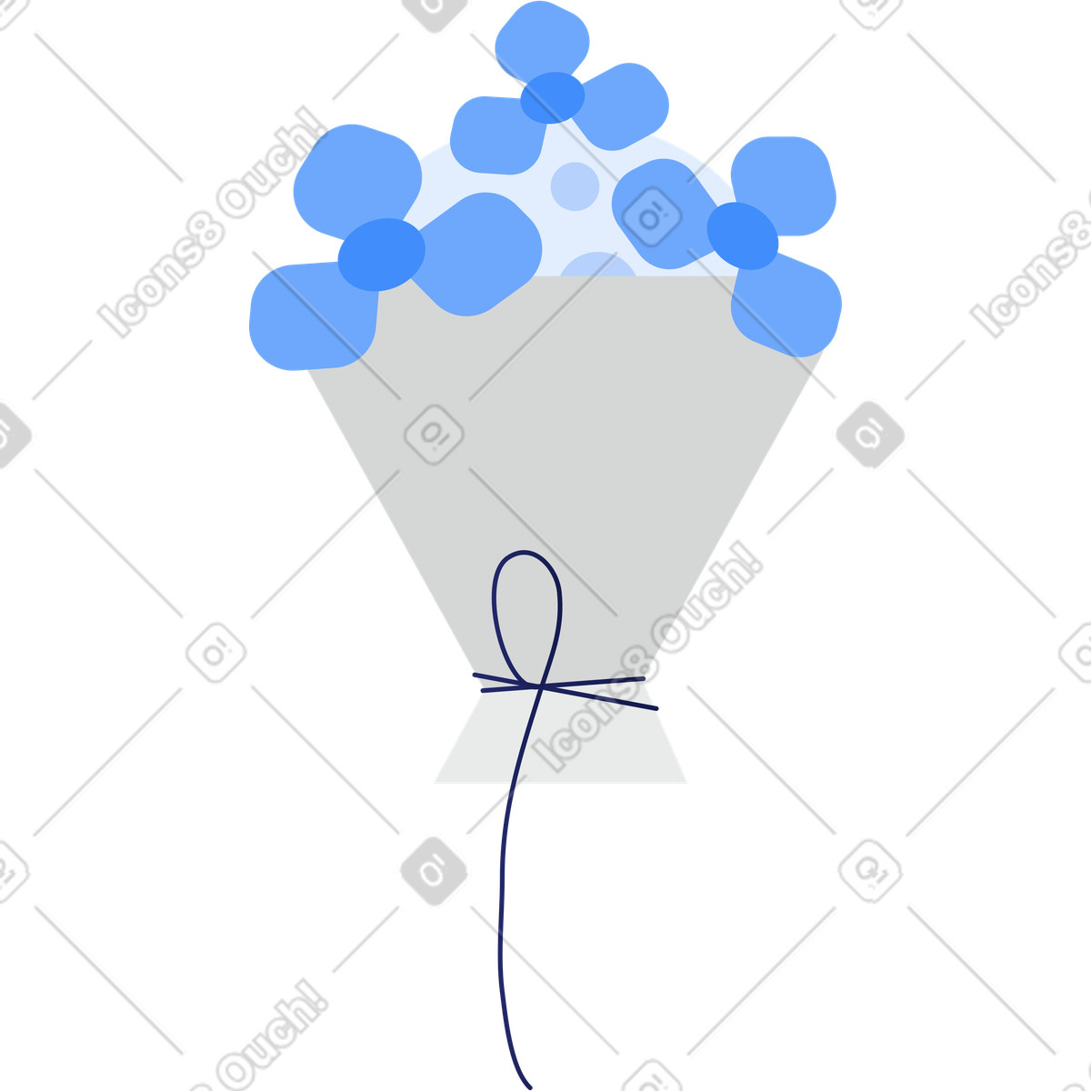 Mazzo di fiori illustrazione in stile Clip scarica in PNG, SVG
