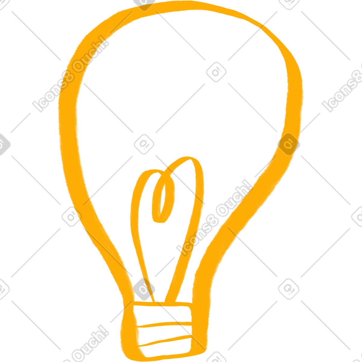 Company スタイルの Yellow light bulb のイラストをPNG、SVG形式でダウンロード