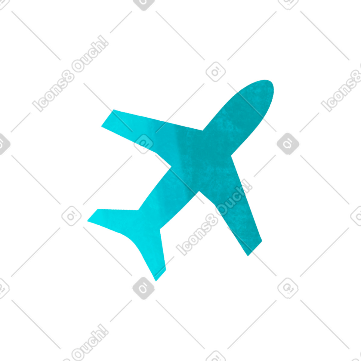 下载 Bonbon 风格的 Small blue plane 插画，支持 PNG、SVG 格式