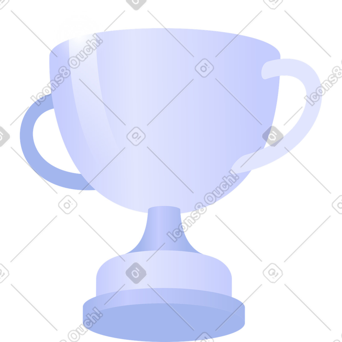 Lavender victory trophy cup prize for top performance illustrazione in stile Quantum scarica in PNG, SVG