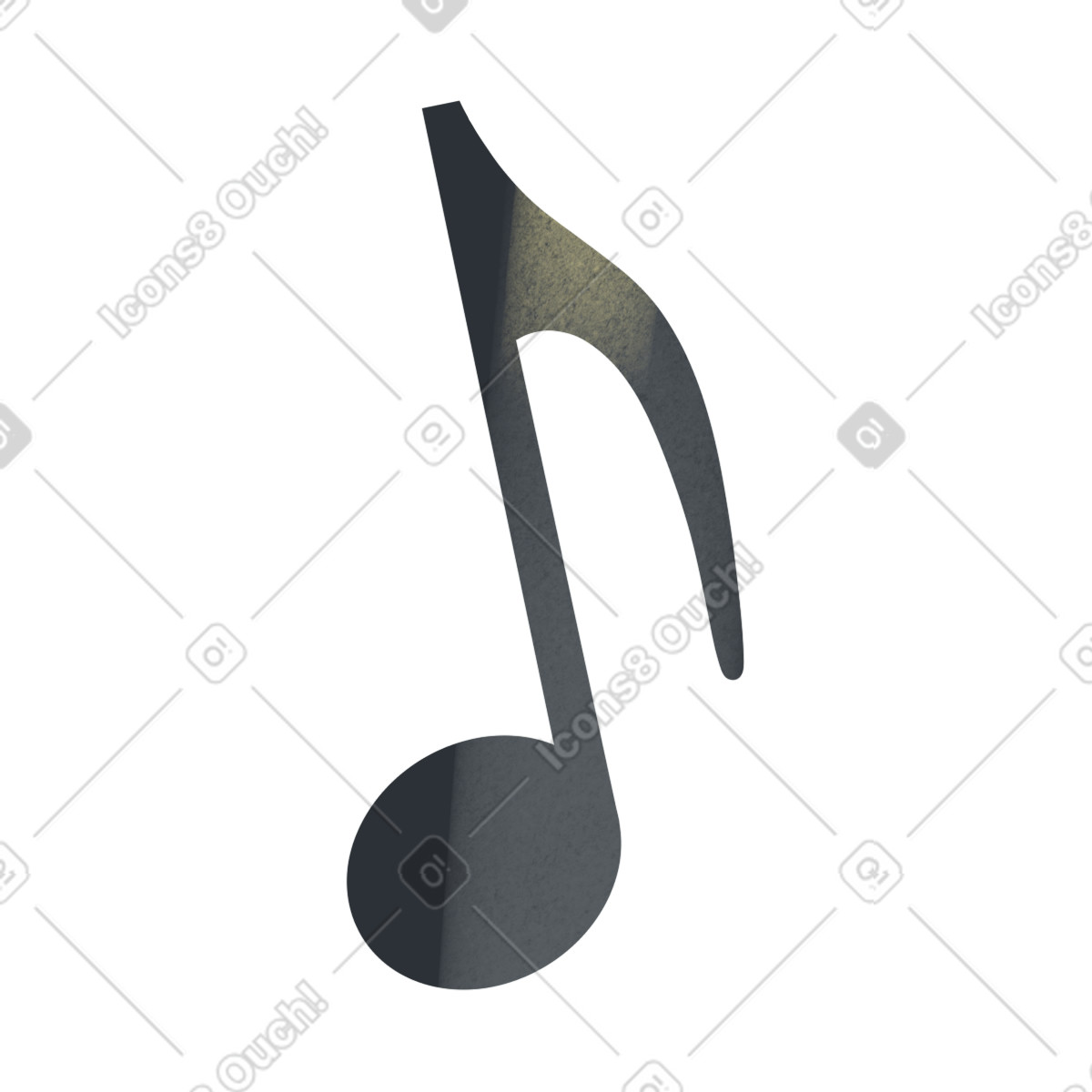 Musical note illustration in Shine style download in PNG, SVG