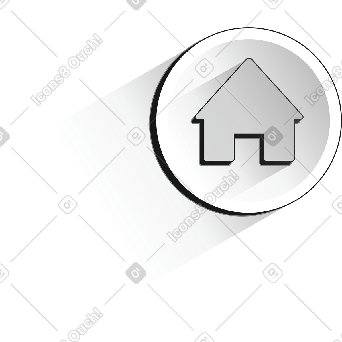 下载 Futuristic 风格的 Home button for web navigation and user interface 插画，支持 PNG、SVG 格式
