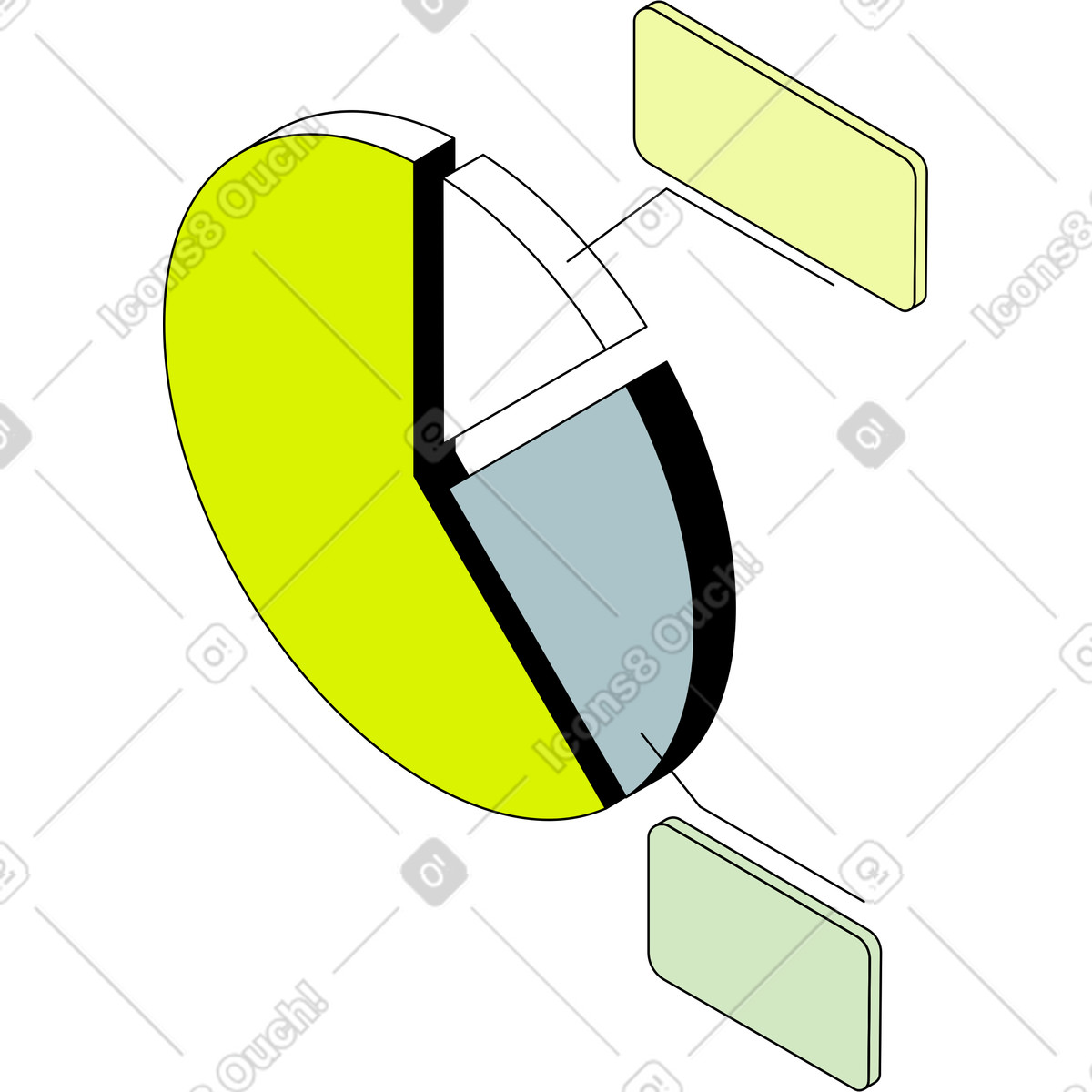 Schema con note a piè di pagina illustrazione in stile Isometric scarica in PNG, SVG