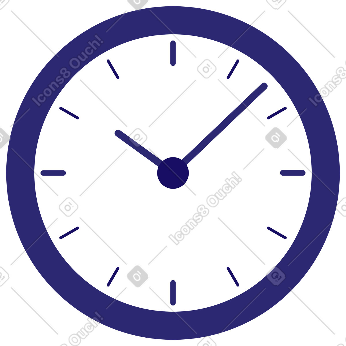 Clock illustration in Cut style download in PNG, SVG
