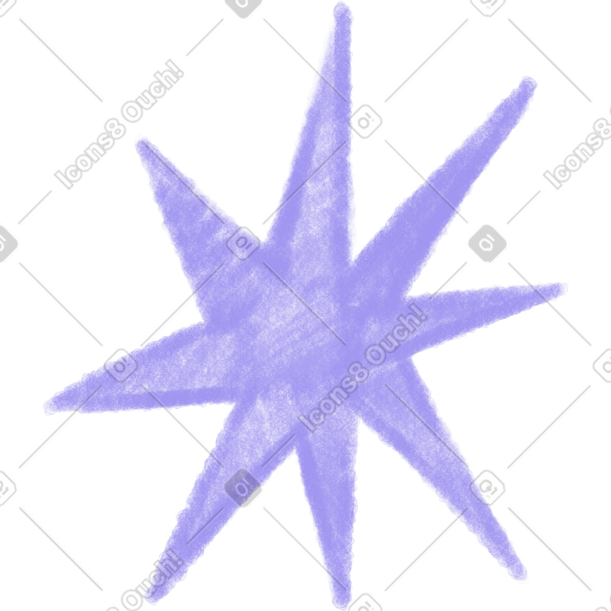 Illustration Purple texture star dans le style Doodle à télécharger aux formats PNG, SVG
