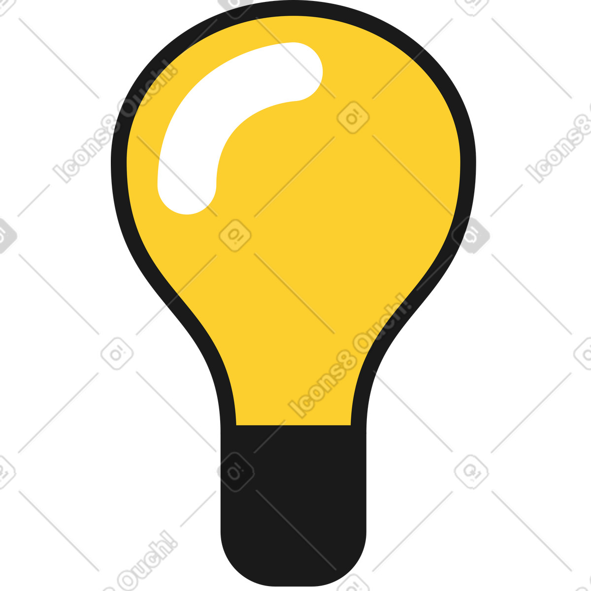 Taxi スタイルの 上の電球 のイラストをPNG、SVG形式でダウンロード