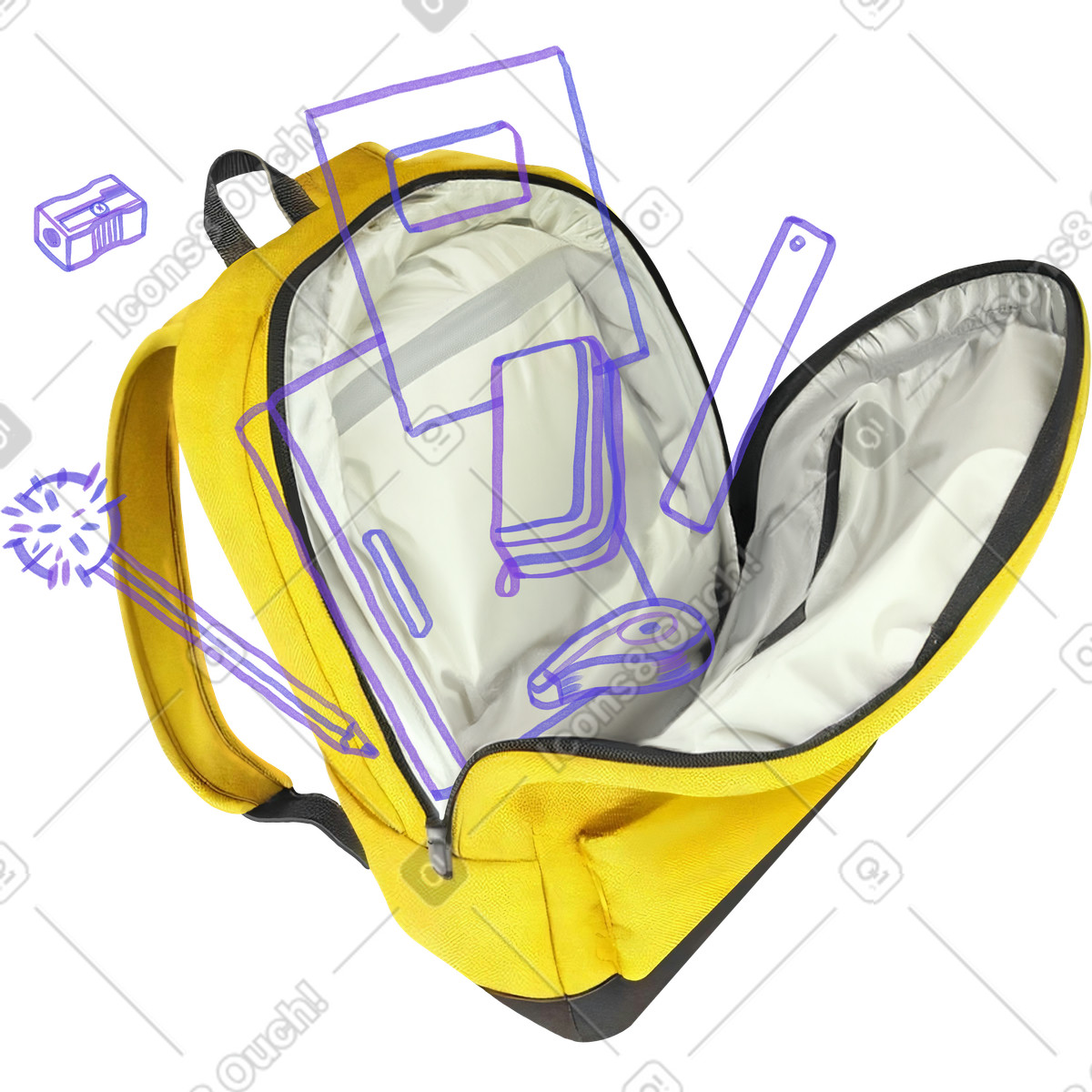 Back to school illustration in Marker style download in PNG, SVG