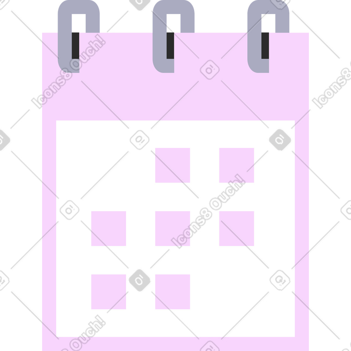 Kalender-Illustration im Marginalia-Stil als Download in PNG, SVG