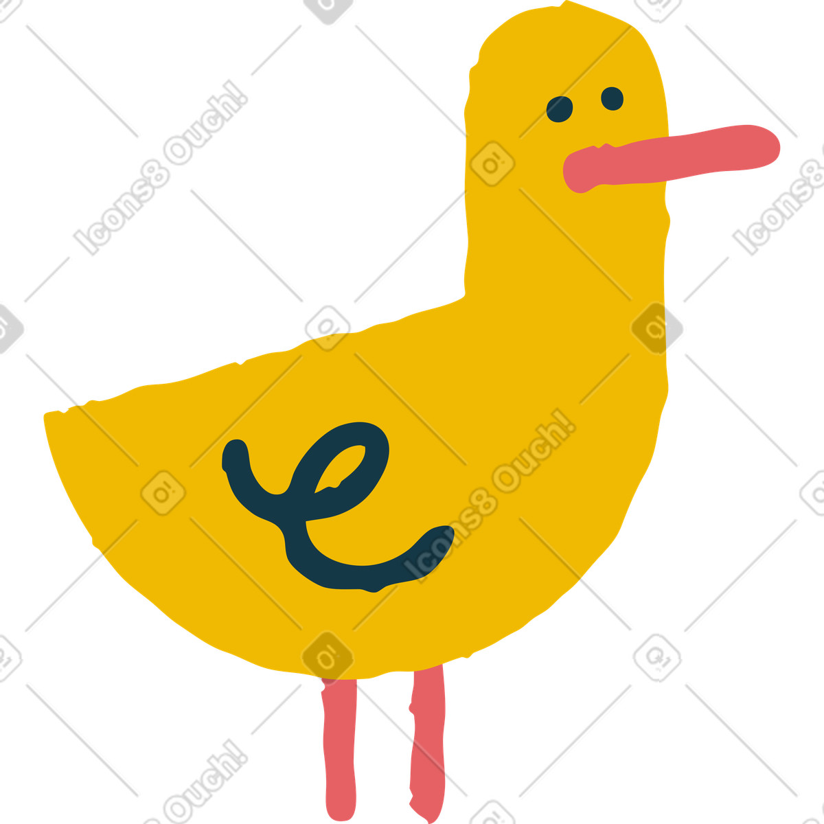 Иллюстрация Чайка в стиле Flamenco — скачать в форматах PNG, SVG