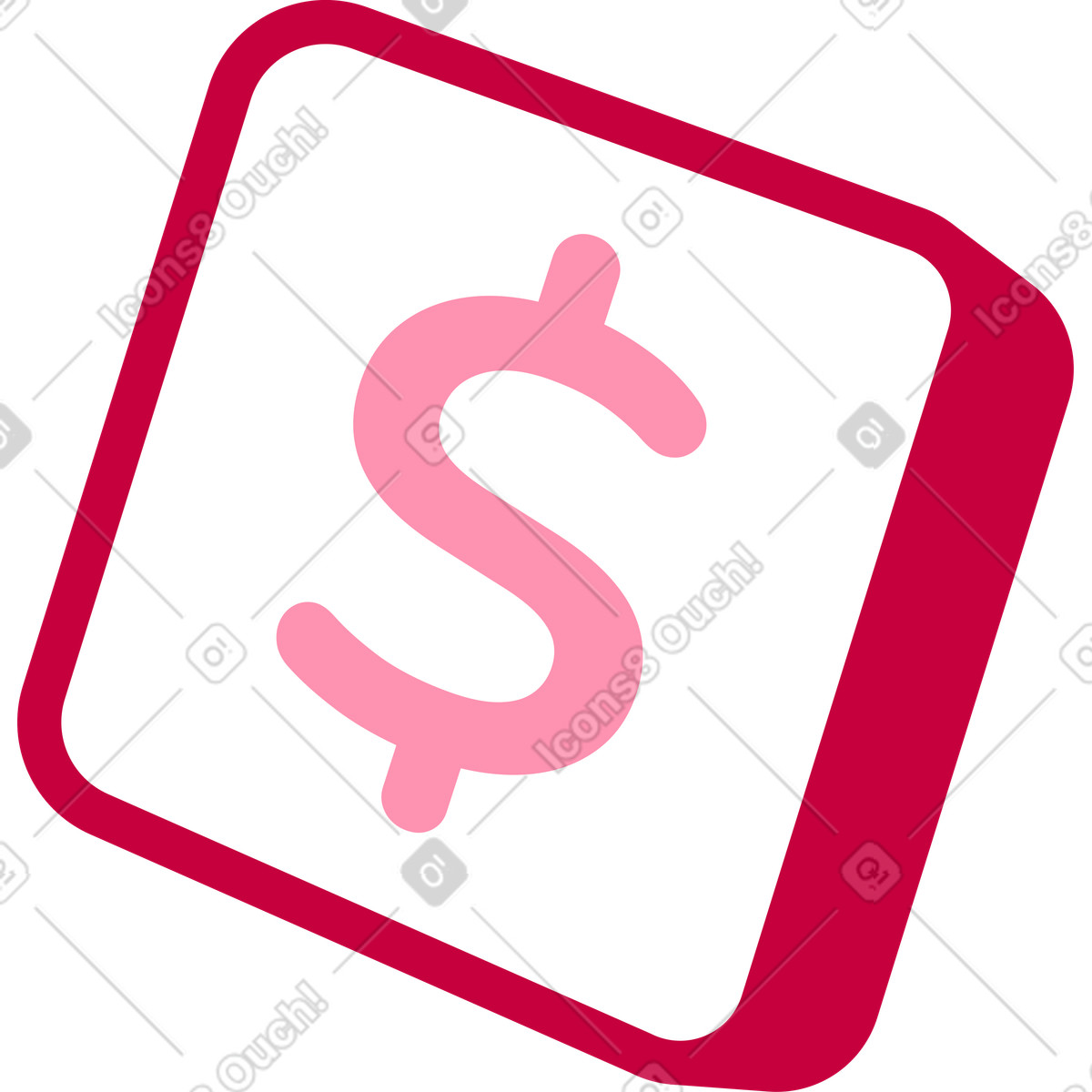 Teller mit dollar-Illustration im Natty-Stil als Download in PNG, SVG