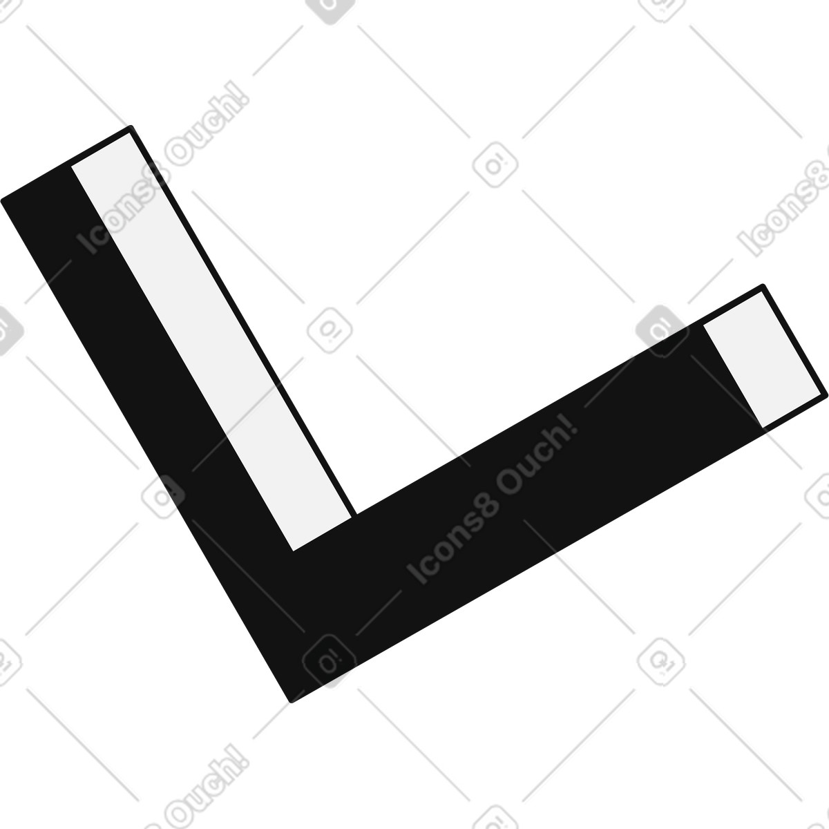 Completed task bold check mark symbol illustration in Inverse style download in PNG, SVG