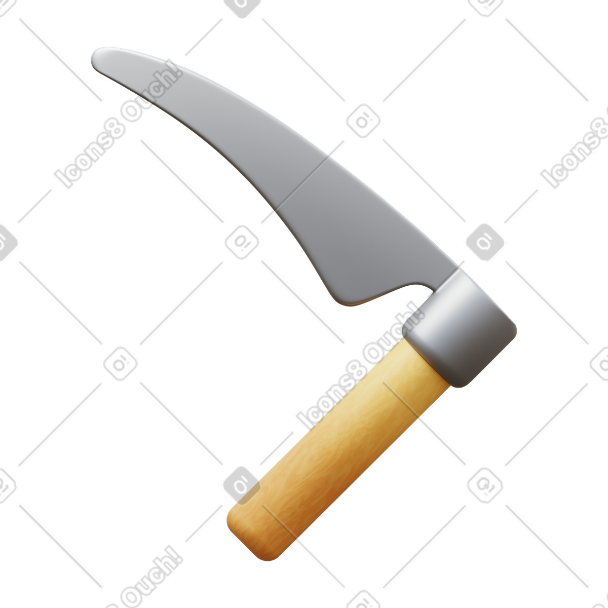 Ilustración Scythe en estilo 3D Fluency a descargar en PNG y SVG