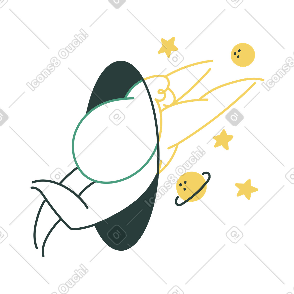 Secure logout concept, Session timeout or illustrazione in stile Macaroni scarica in PNG, SVG