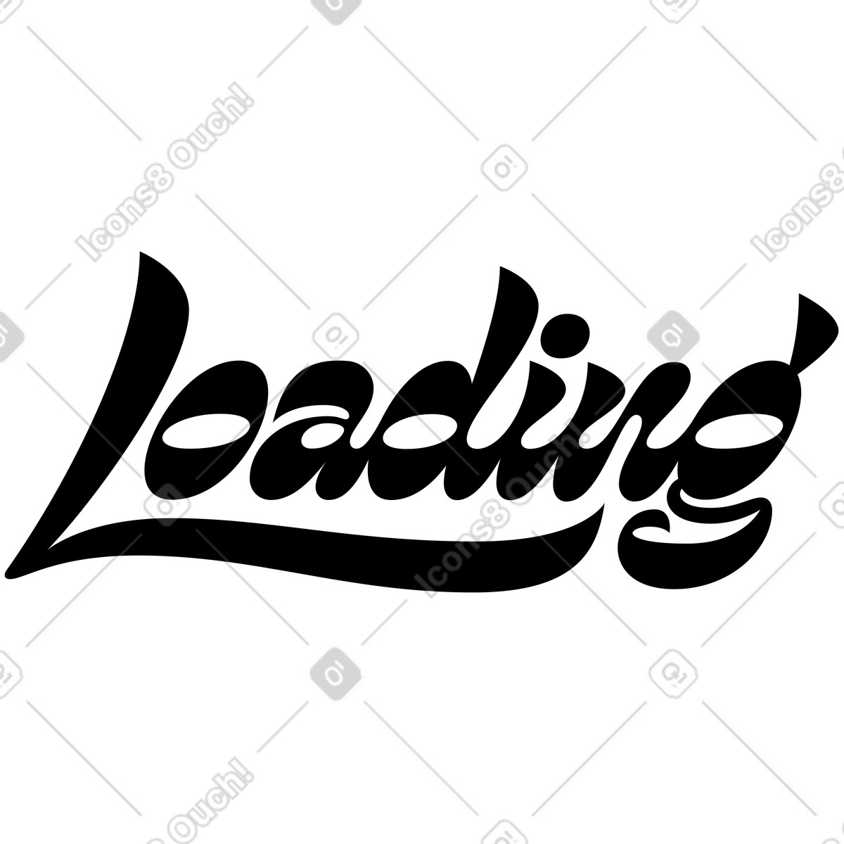 Schriftzug wird in verschiedenen textstilen geladen-Illustration im Lettering-Stil als Download PNG, SVG