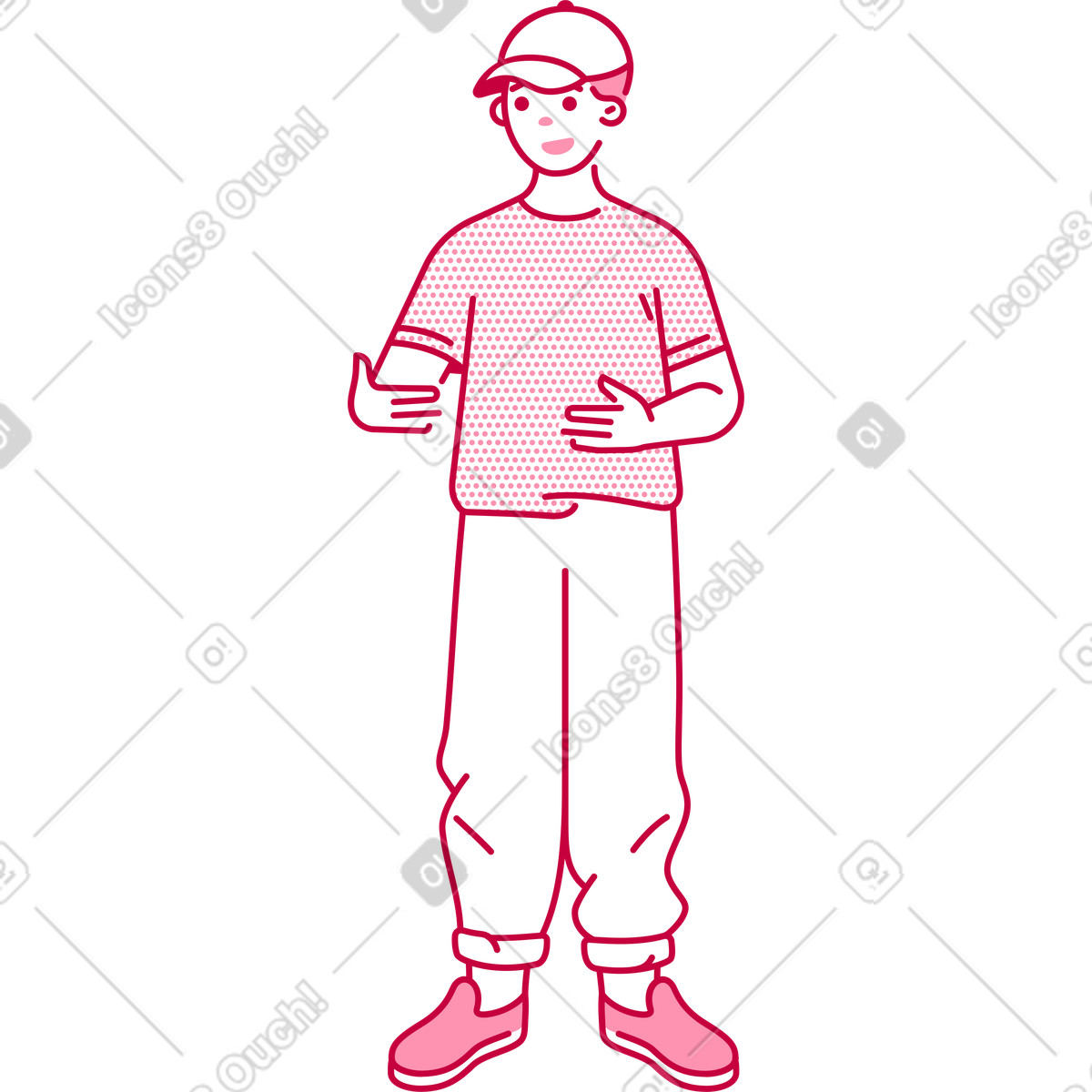 下载 Natty 风格的 男子 插画，支持 PNG、SVG 格式