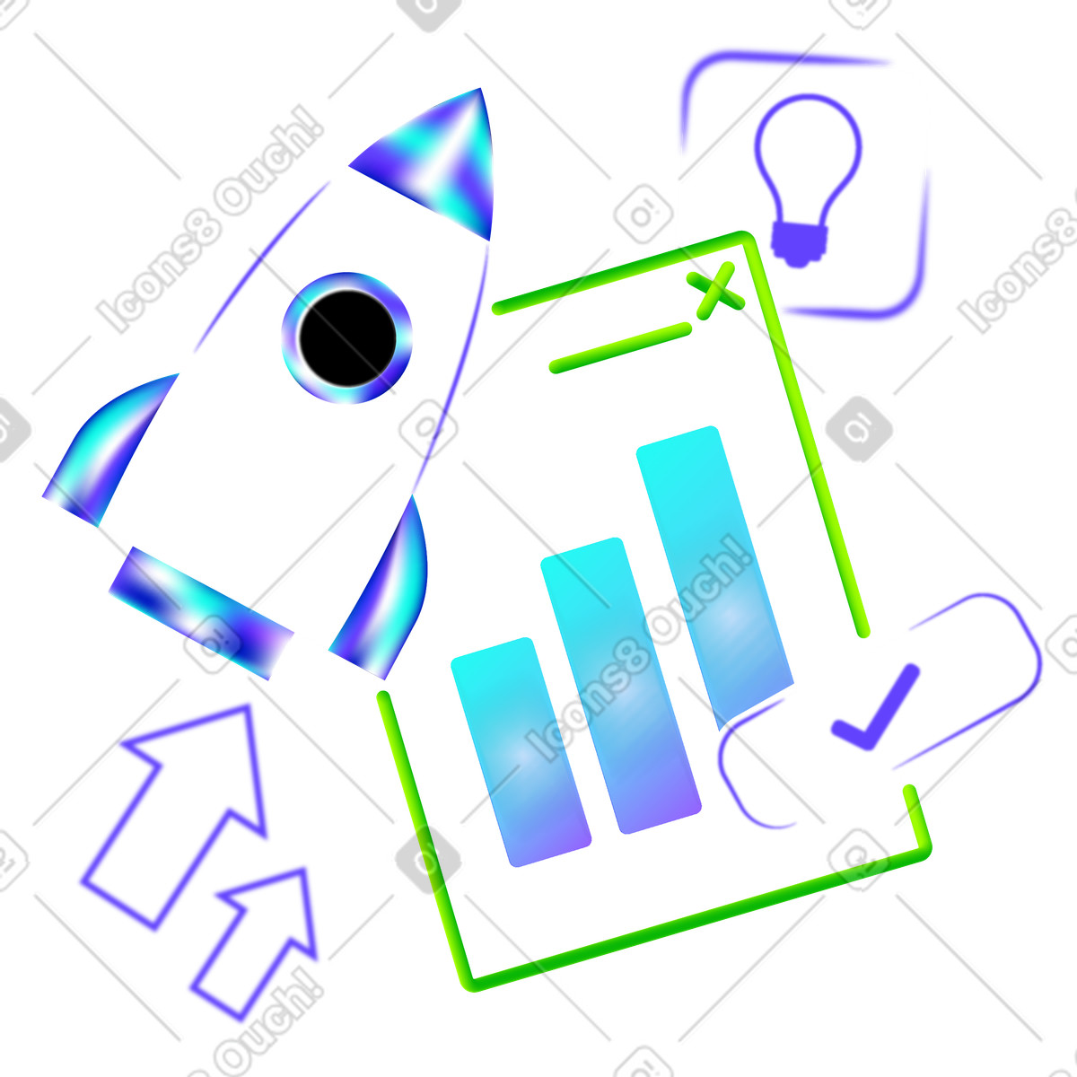 Ilustración Startup launch en estilo Pure a descargar en PNG y SVG