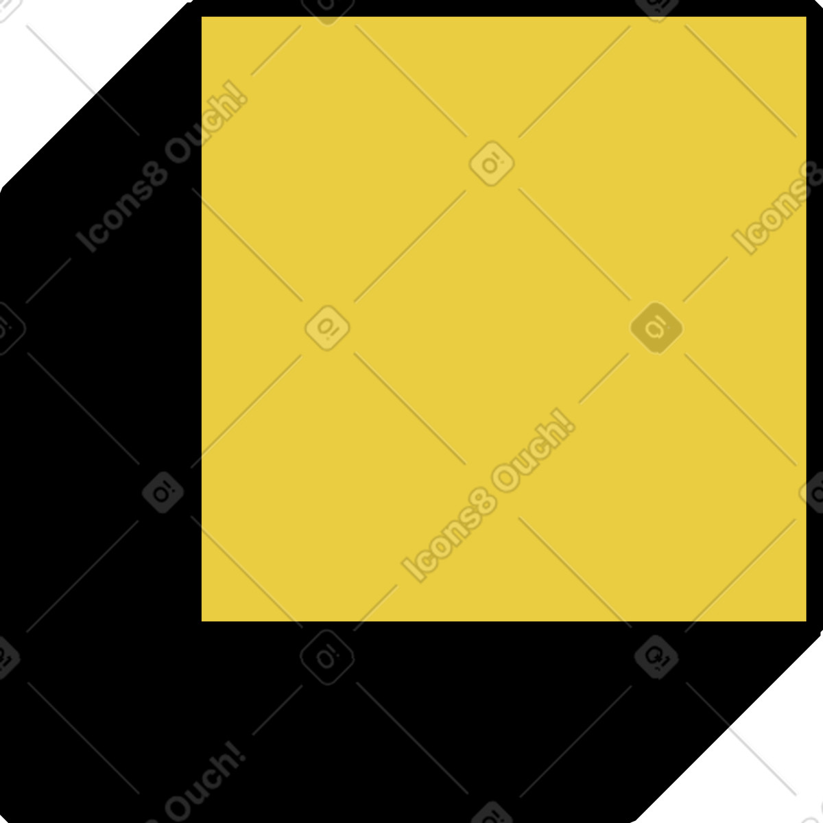Ilustração de Cubo em no estilo Memphis para baixar em PNG, SVG